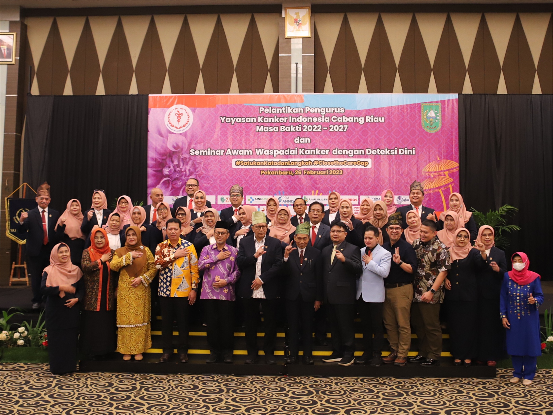 pelantikan pengurus Yayasan Kanker Indonesia Cabang Riau Masa Bakti 2022 - 2027