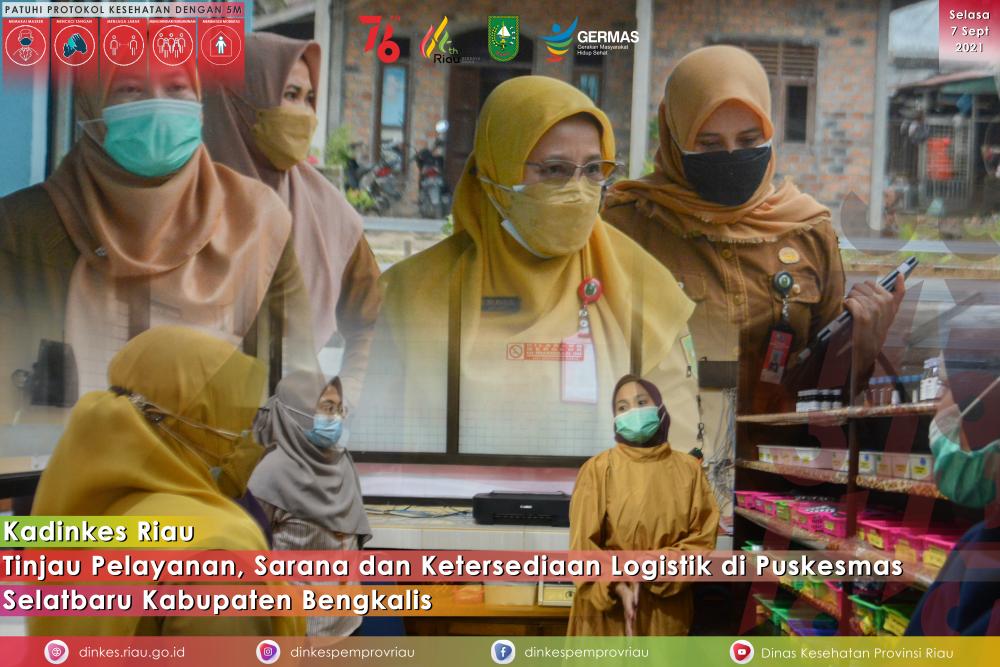 kadinkes tinjau puskesmas selatbaru kabupaten bengkalis