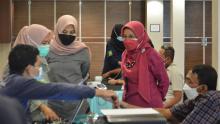 Kadinkes Riau Tinjau Vaksinasi di Mona Hotel Plaza Pekanbaru